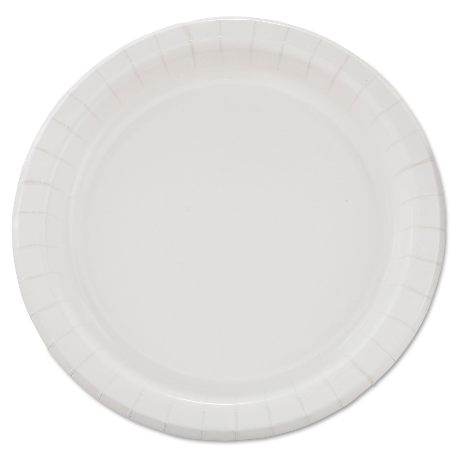 Dart Bare Eco-Forward Clay-Coated Paper Dinnerware, Plate, 8.5" dia, White, 125/Pack, 4 Packs/Carton