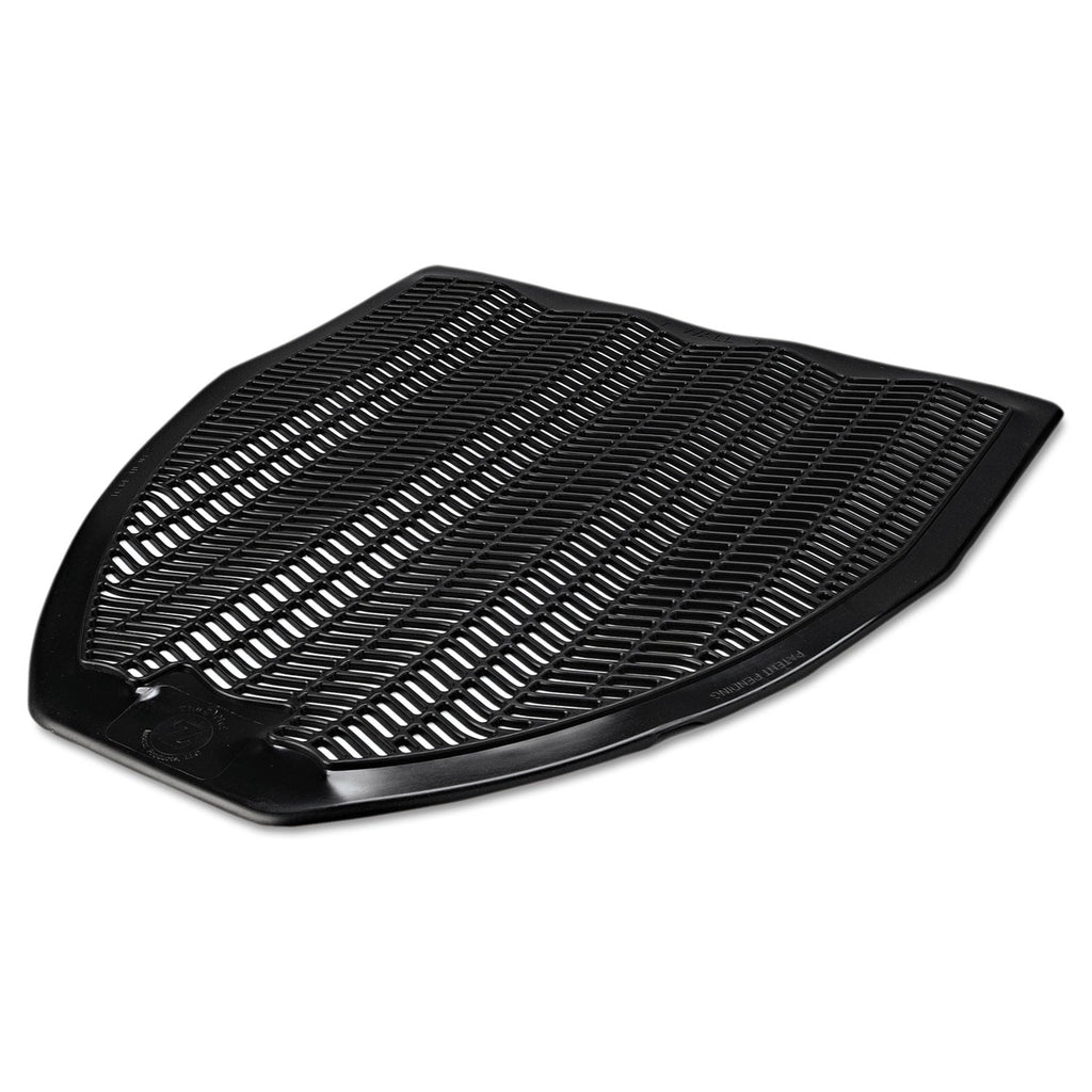 Impact Disposable Urinal Floor Mat, Nonslip, Fresh Blast Scent, 17 1/2 x 20 3/8, Black, 6/Carton