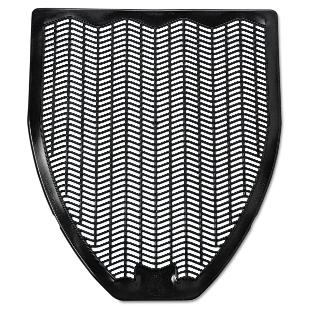 Impact Disposable Urinal Floor Mat, Nonslip, Fresh Blast Scent, 17 1/2 x 20 3/8, Black, 6/Carton