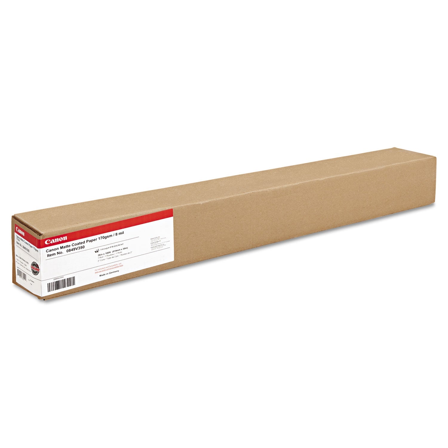 Iconex Amerigo Inkjet Bond Paper Roll, 2" Core, 20 lb Bond Weight, 42" x 150 ft, Uncoated White