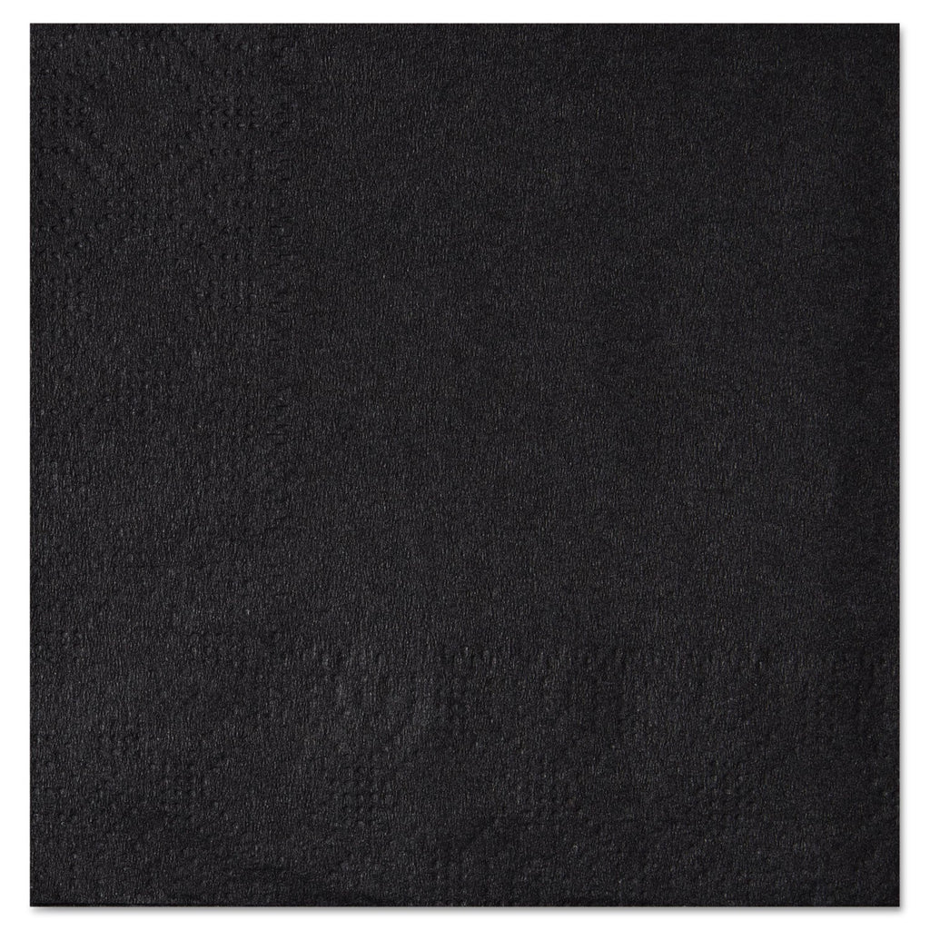 Hoffmaster Beverage Napkins, 2-Ply, 9 1/2 x 9 1/2, Black, 1000/Carton