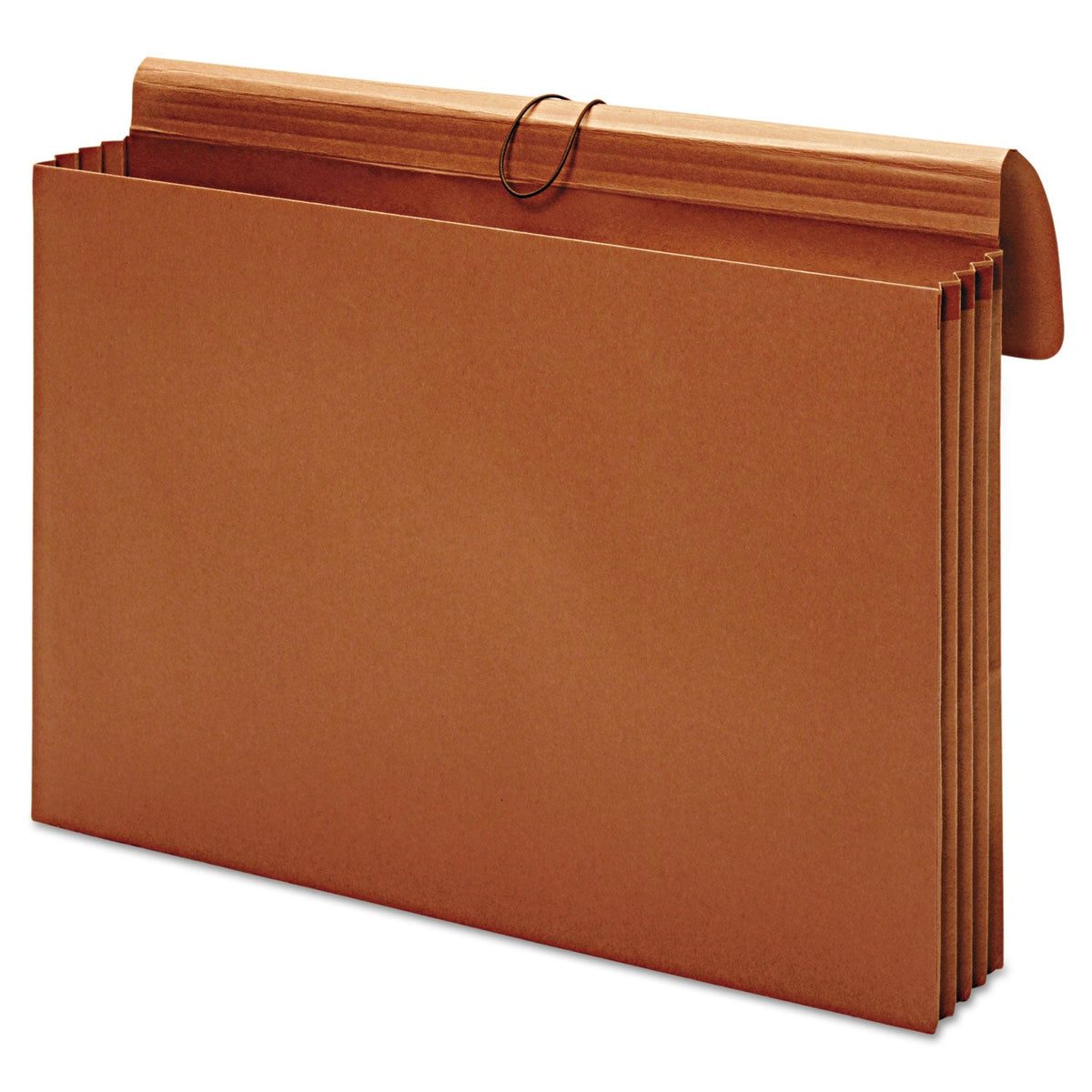 Pendaflex Expanding Wallet, 3.5" Expansion, 1 Section, Elastic Cord Closure, Tabloid Size, Brown