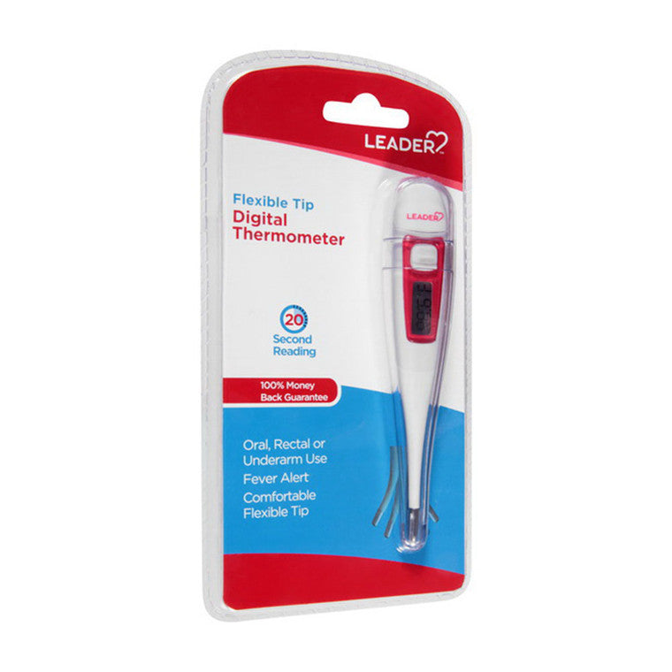 Leader Digital Thermometer, 60-Second Read, Accurate Oral & Underarm Use (9-Pack)