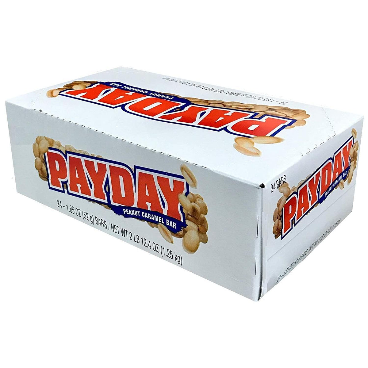PAYDAY Peanut Caramel Full Size Candy Bars, 1.85 oz, 24 Count Box