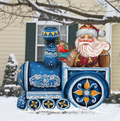 Train Ride Santa Christmas Outdoor Decor by G. DeBrekht - Christmas Santa Snowman Decor - 8129211F