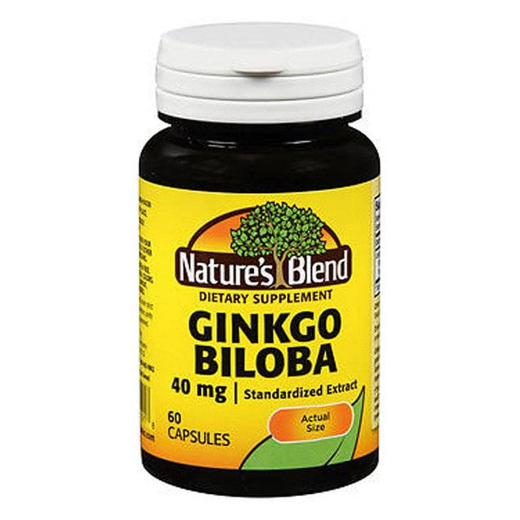 Nature's Blend Ginkgo Biloba Extract – 40 mg (60 Capsules)