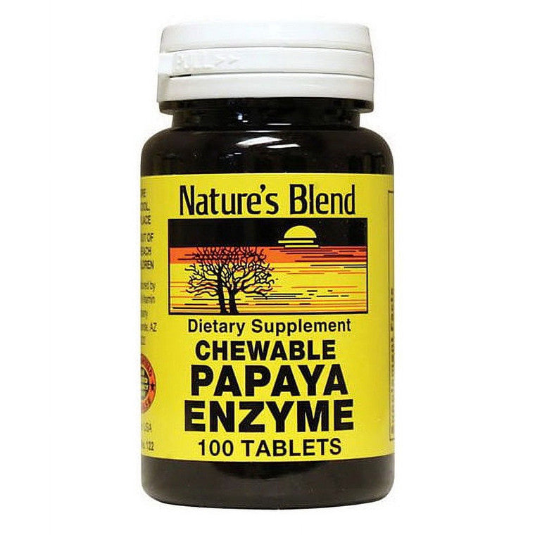 Nature's Blend Papaya Digestive Enzyme, 100 Chews