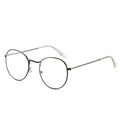 Metal Retro Patterned Glasses Frame Literary Harajuku Round Frame Mirror