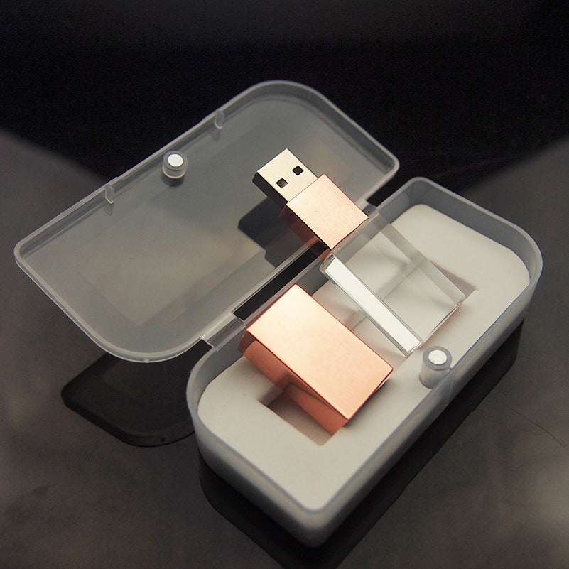 Crystal USB Flash Drive: Transparent Glass, Personalized and Creative