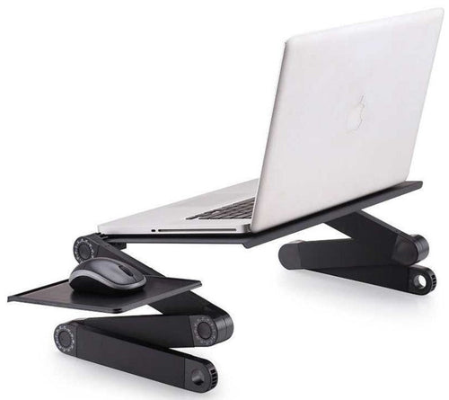 "Folding Adjustable Bed Study Desk - Aluminum Alloy Notebook Computer Stand