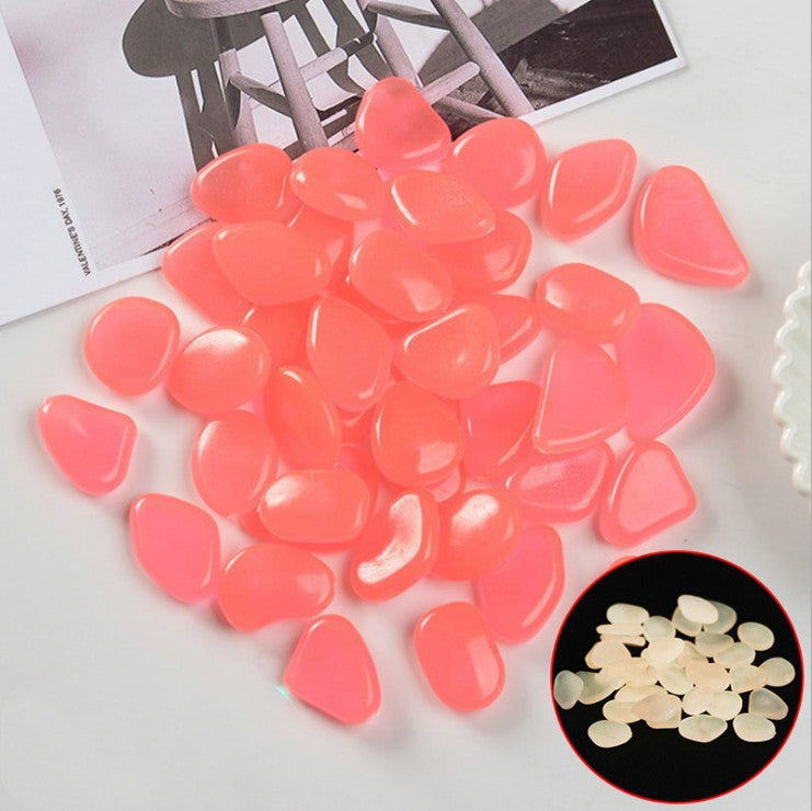Luminous Stones Fluorescent Aquarium Pebbles Fish Tank Garden Luminous Stones