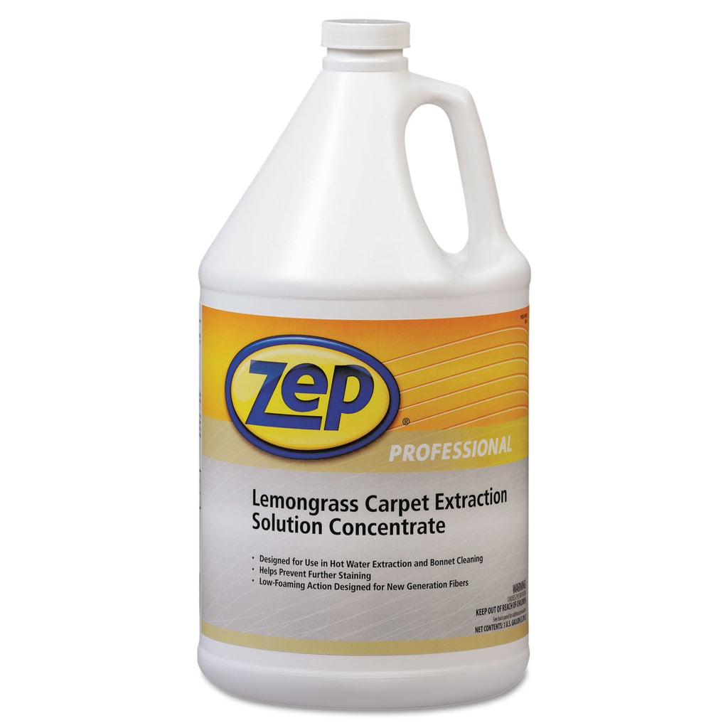 Zep Professional Carpet Extraction Cleaner, Lemongrass, 1 gal Bottle, 4/Carton