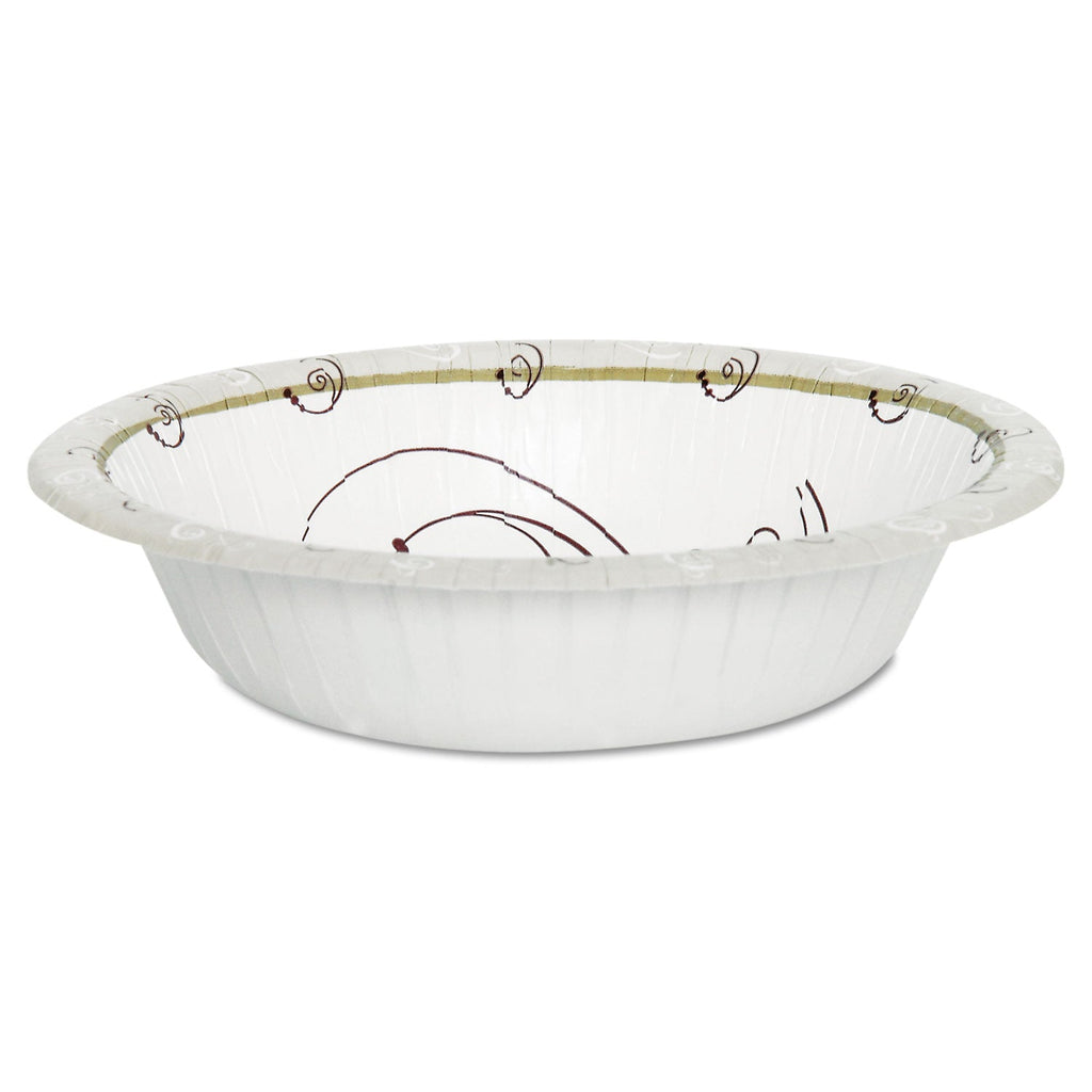 Dart Symphony Paper Dinnerware, Heavyweight Bowl, 12 oz, Tan, 125/Pack, 8 Packs/Carton