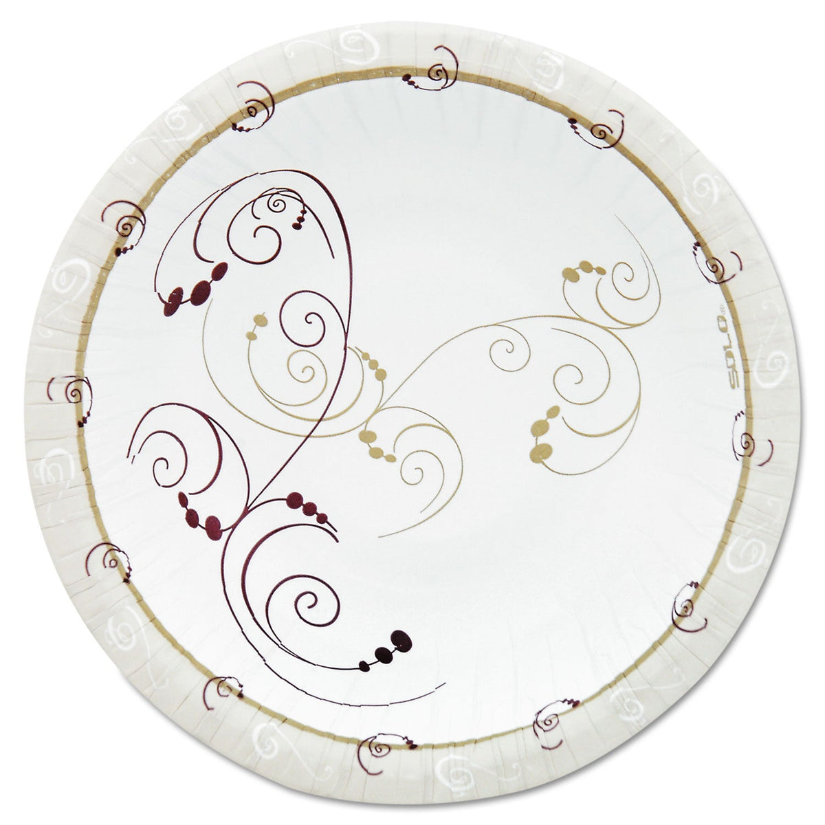 Dart Symphony Paper Dinnerware, Heavyweight Bowl, 12 oz, Tan, 125/Pack, 8 Packs/Carton