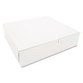 SCT White One-Piece Non-Window Bakery Boxes, 10 x 10 x 2.5, White, Paper, 250/Carton