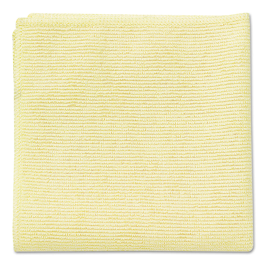 Rubbermaid Microfiber Cleaning Cloths, 16 x 16, Yellow, 24/Pack