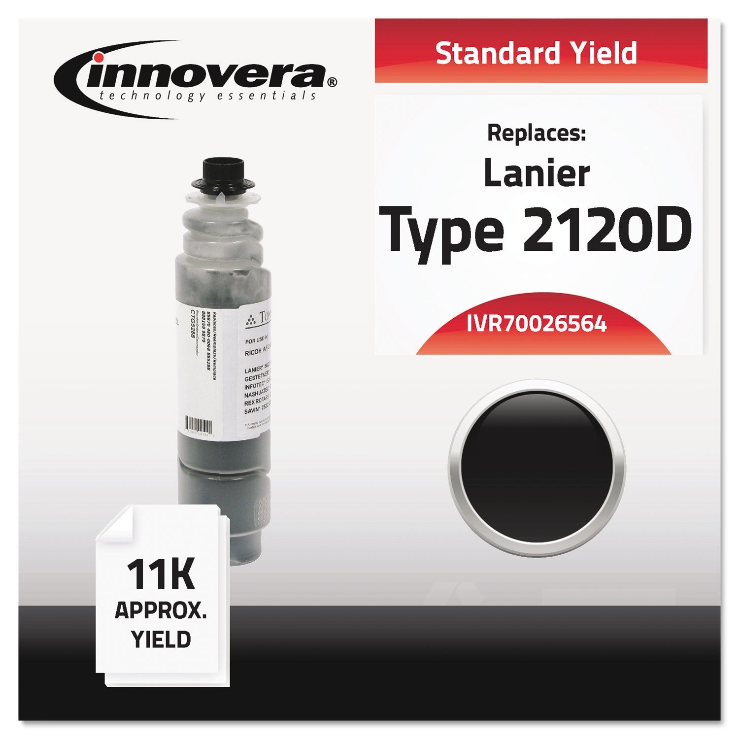 Innovera Remanufactured Black Toner, Replacement for 89870, 11,000 Page-Yield