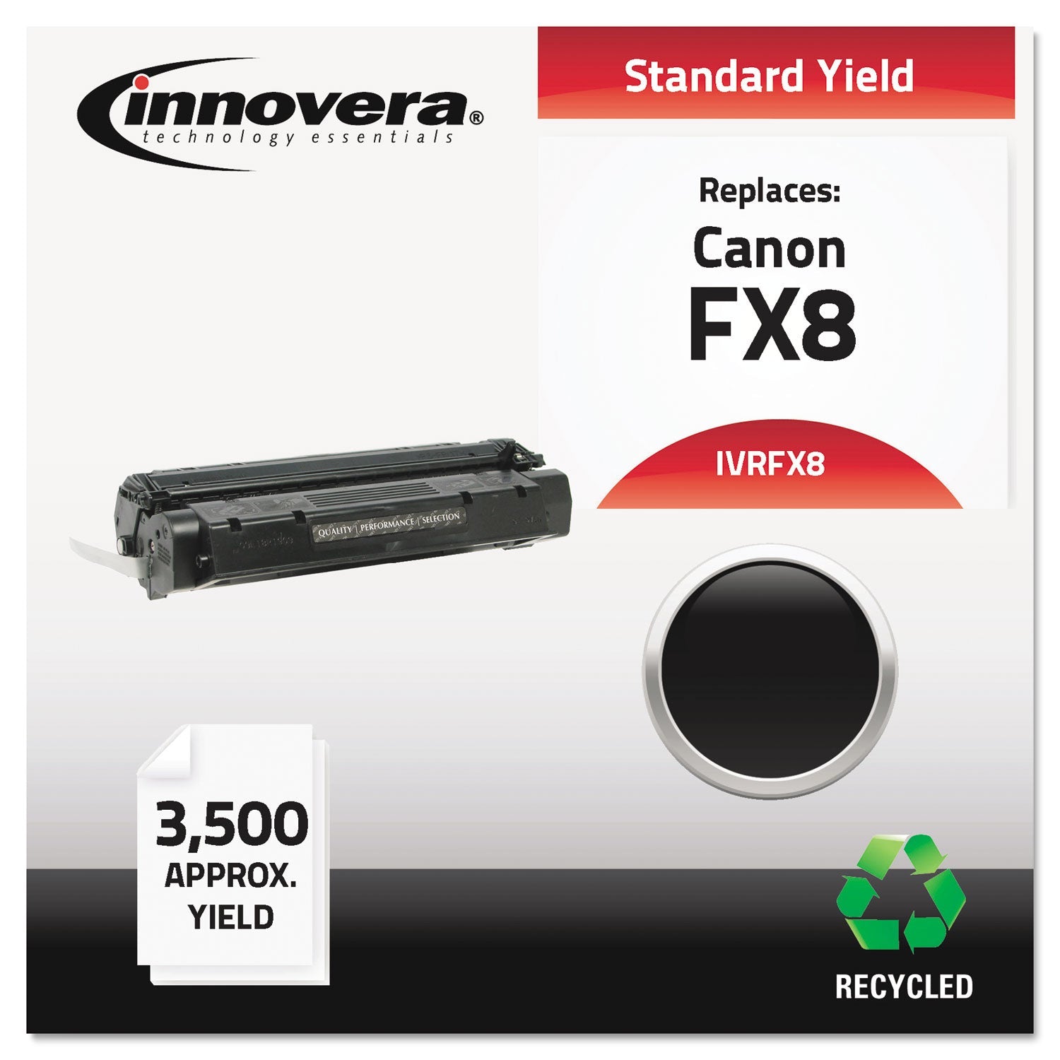 Innovera Remanufactured Black Toner, Replacement for FX-8 (8955A001AA), 3,500 Page-Yield