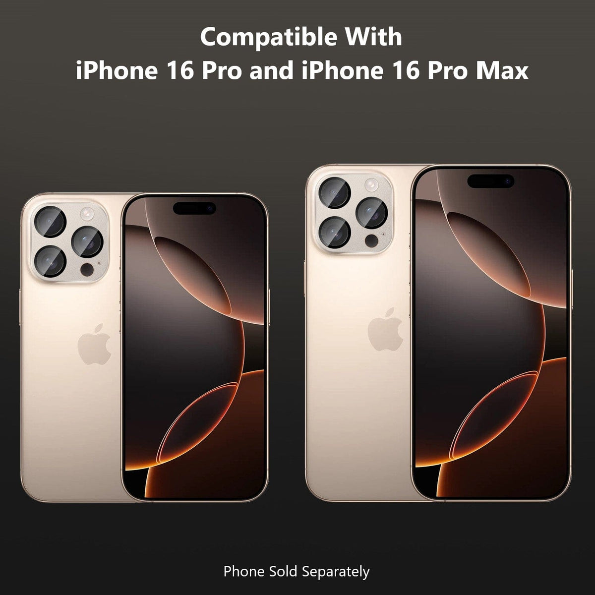 iPhone 16 Pro/Pro Max Camera Lens Protector - Ultra-Strong, Flexible Glass, 2- Pack | ZeroDamage