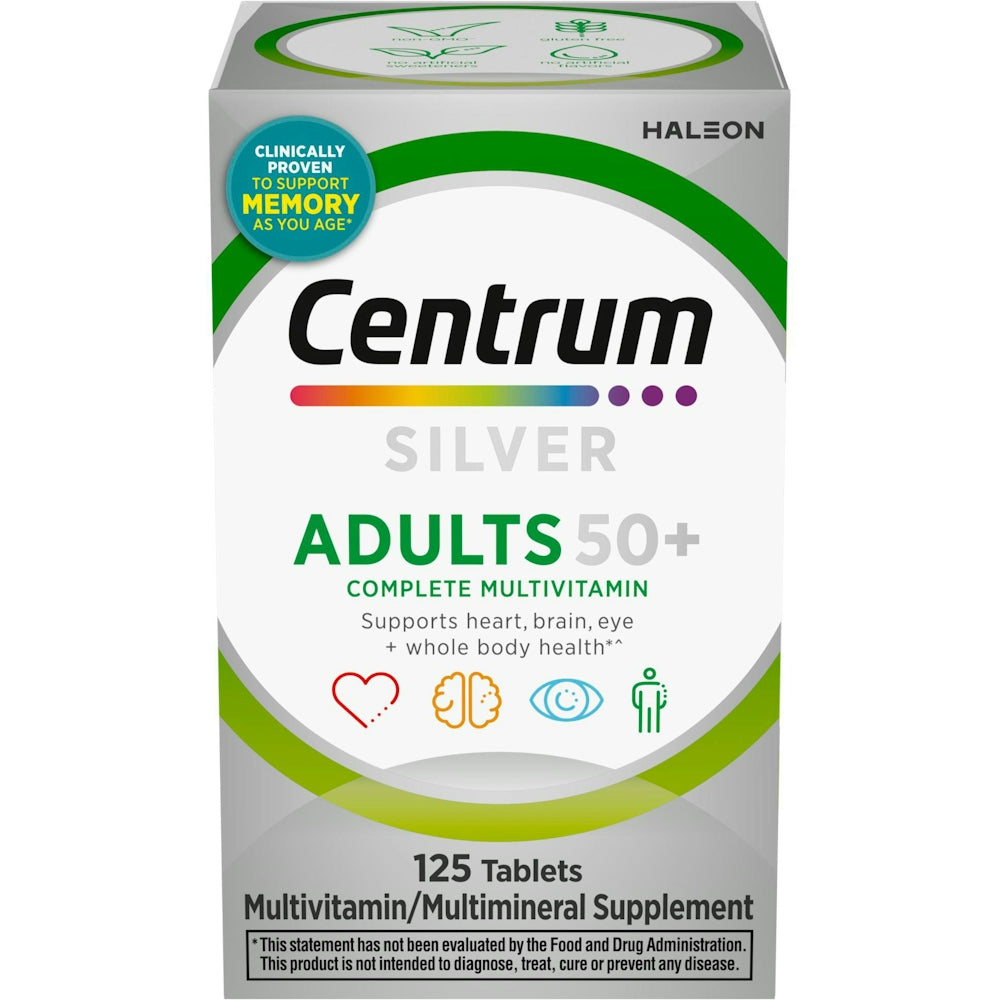 Centrum® Silver® Multivitamin for Adults 50 Plus – 125 Tablets
