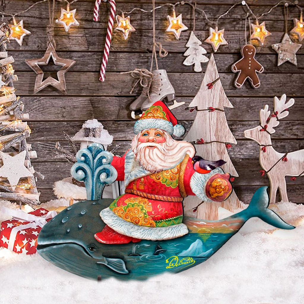 Whale Tail Christmas Outdoor Decor by G. DeBrekht - Christmas Santa Snowman Decor - 8117827F