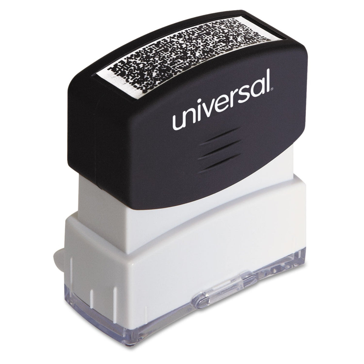 Universal Security Stamp, Obscures Area 1.69 x 0.56, Black