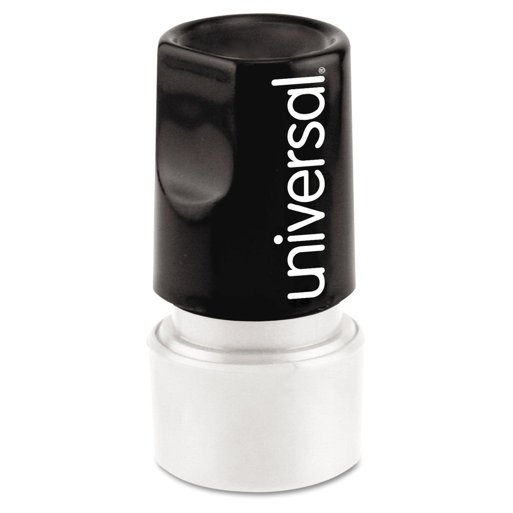 Universal Round Message Stamp, CHECK MARK, Pre-Inked/Re-Inkable, Red
