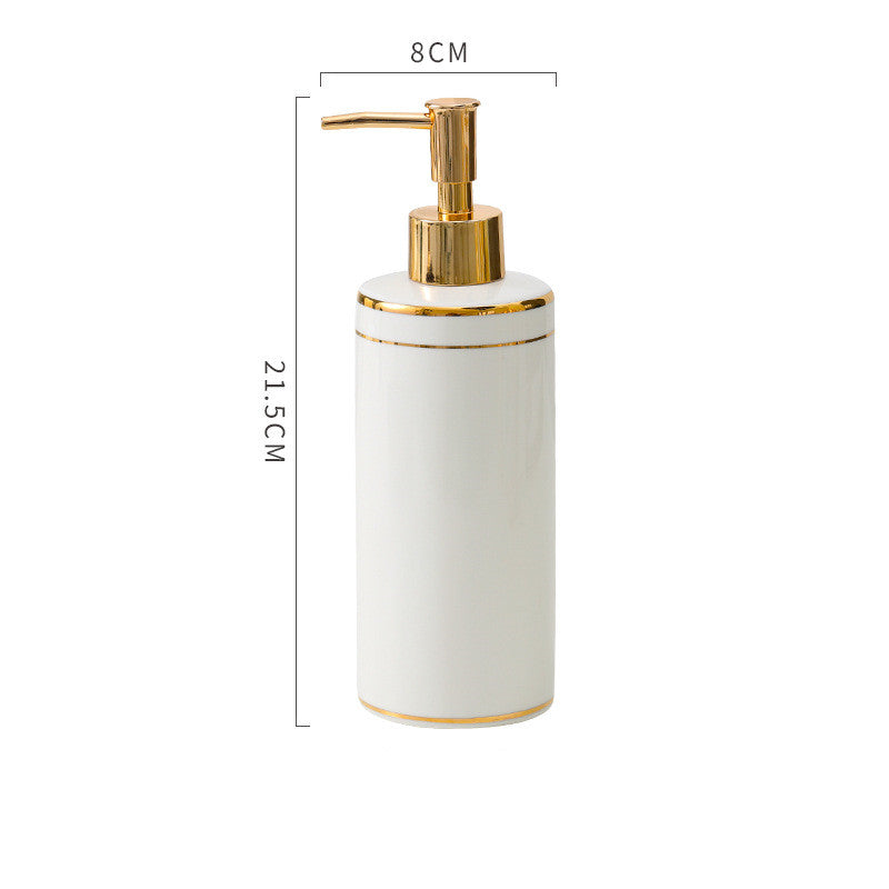 Ceramic Lotion & Soap Dispenser Bottle 390ml | Gemstone Patterns