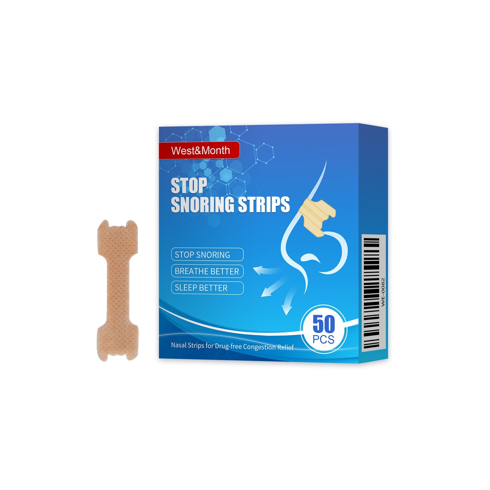 Stop Snoring Strips, Anti-snoring Dredging Respiratory Tract Anti-snoring Stop Patch Care
