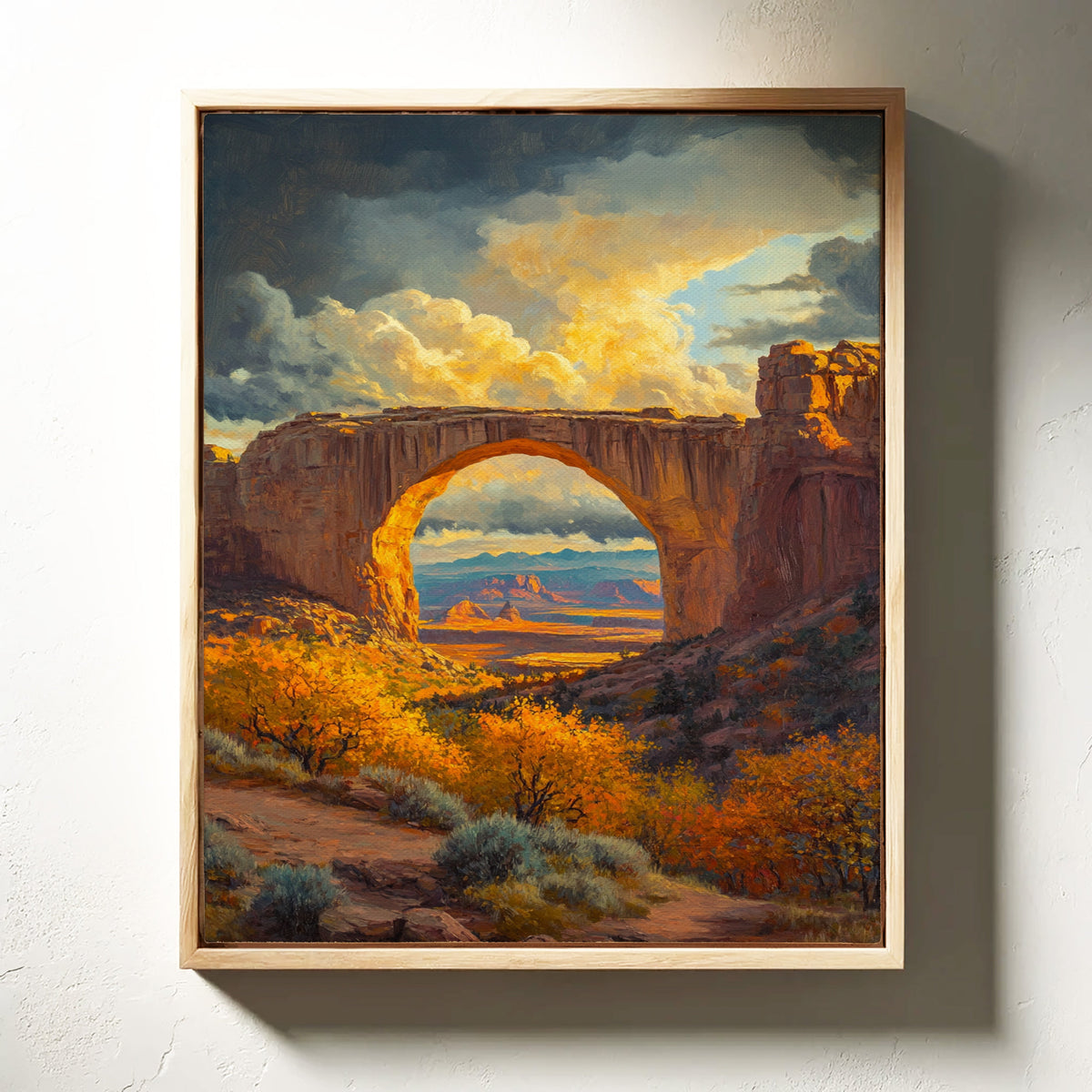 Southwest Arch Canyon Canvas – Autumn Desert Landscape Wall Art
