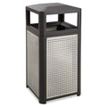 Safco Evos Series Steel Waste Container, 38 gal, Black