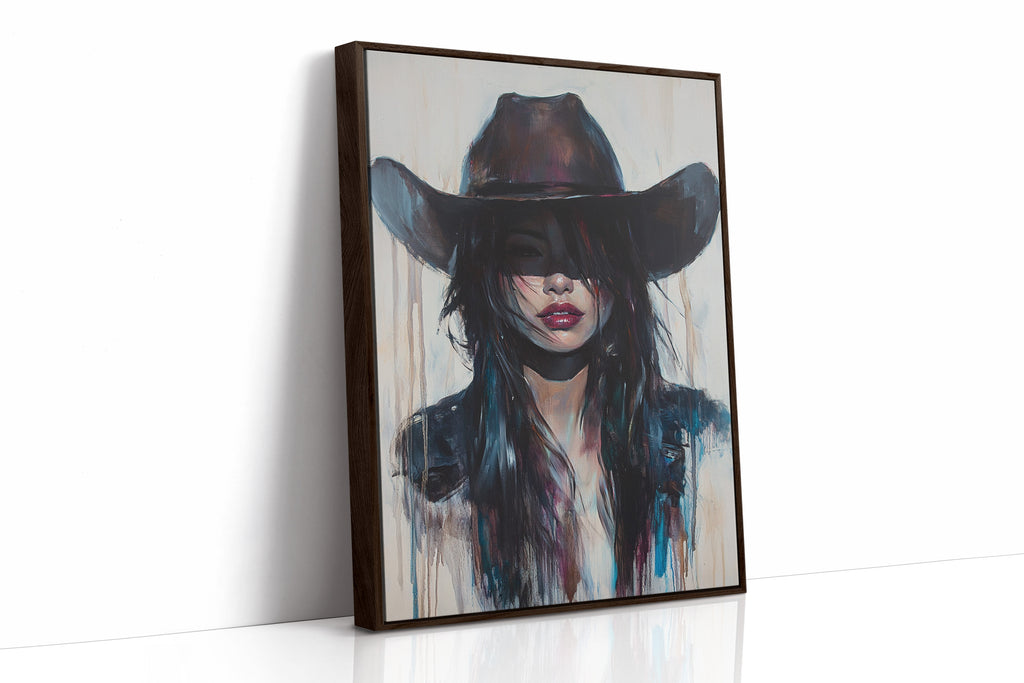 Mystic Cowgirl Canvas – Moody Western Woman Wall Art