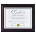 DAX Prestige Document Frame, Rosewood/Black, Gold Accents, Certificate, 8.5 x 11