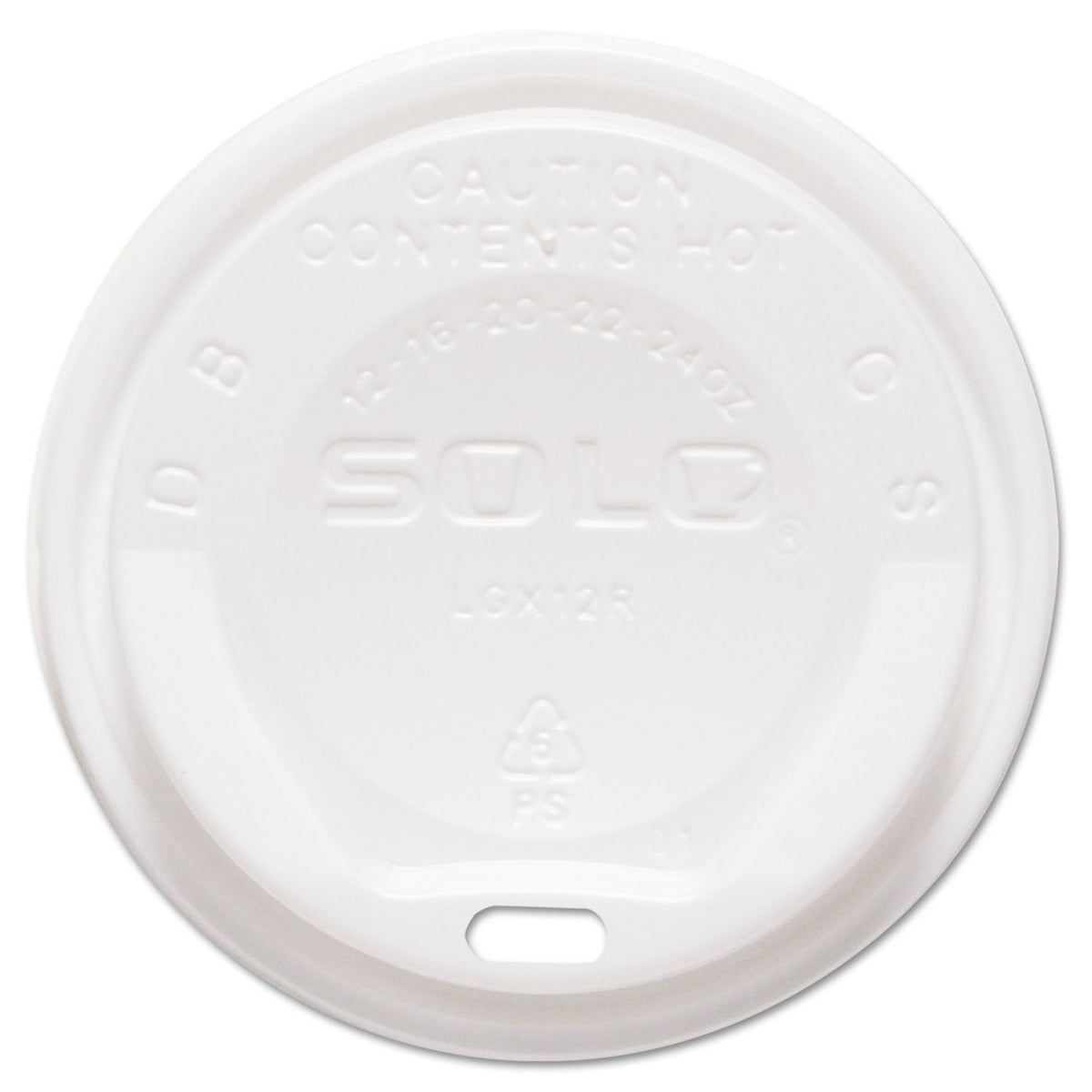 Dart Gourmet Hot Cup Lids, For Trophy Plus Cups, Fits 12 oz to 20 oz, White, 1,500/Carton