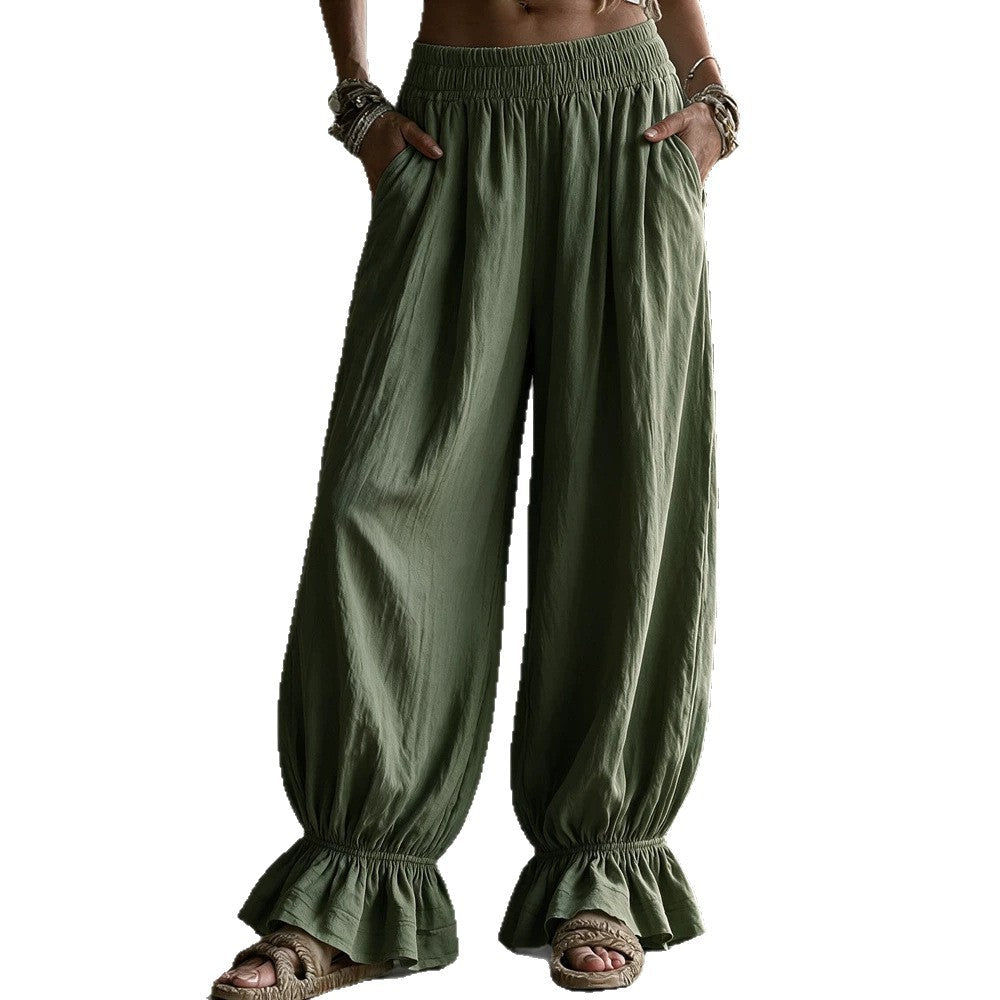 Women's Autumn Solid-Color Casual Pants
