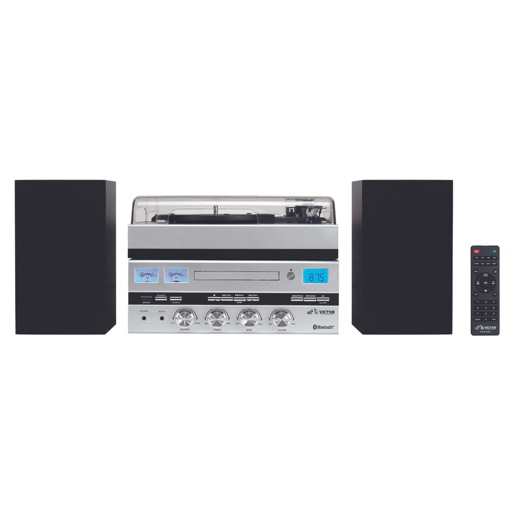 Victor Geneva 5-in-1 Desktop Music Center w Streaming Capabilities and FM Radio