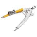 Charles Leonard Ball Bearing Compass with Safety Pointed Tip, 12" Maximum Diameter, Silver, Dozen