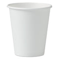 Dart Single-Sided Poly Paper Hot Cups, 6 oz, White, 50/Pack, 20 Packs/Carton