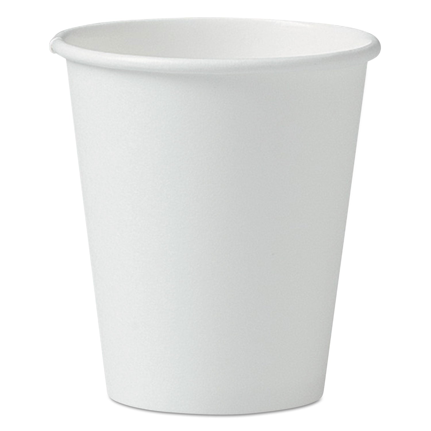 Dart Single-Sided Poly Paper Hot Cups, 6 oz, White, 50/Pack, 20 Packs/Carton