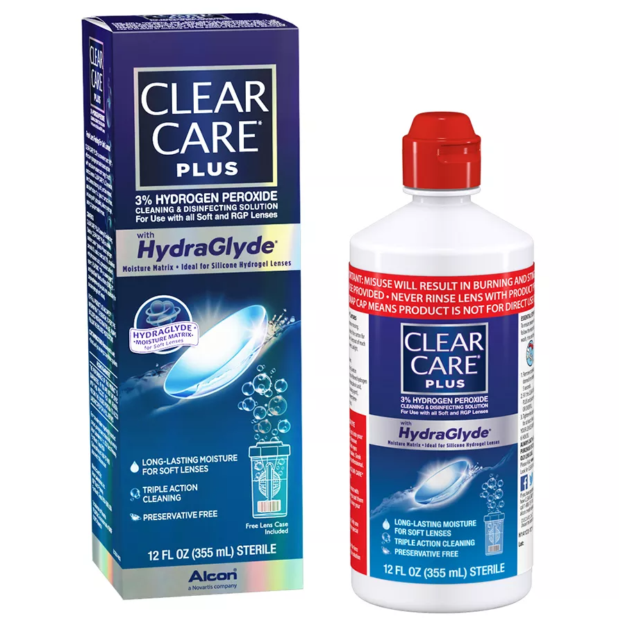 Clear Care® Plus with HydraGlyde® Soft Contact Lens Cleaning & Disinfecting Solution, 12 oz