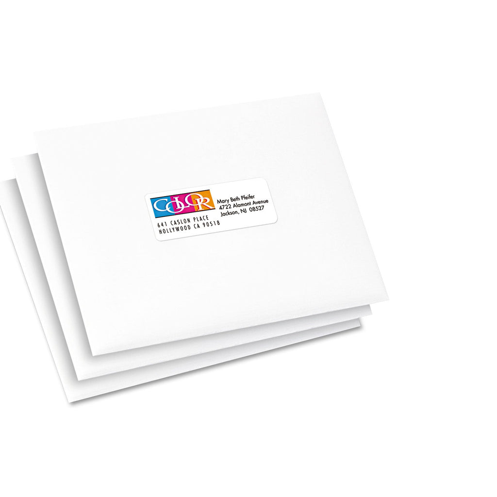 Avery Vibrant Inkjet Color-Print Labels w/ Sure Feed, 1 x 2.63, Matte White, 600/PK