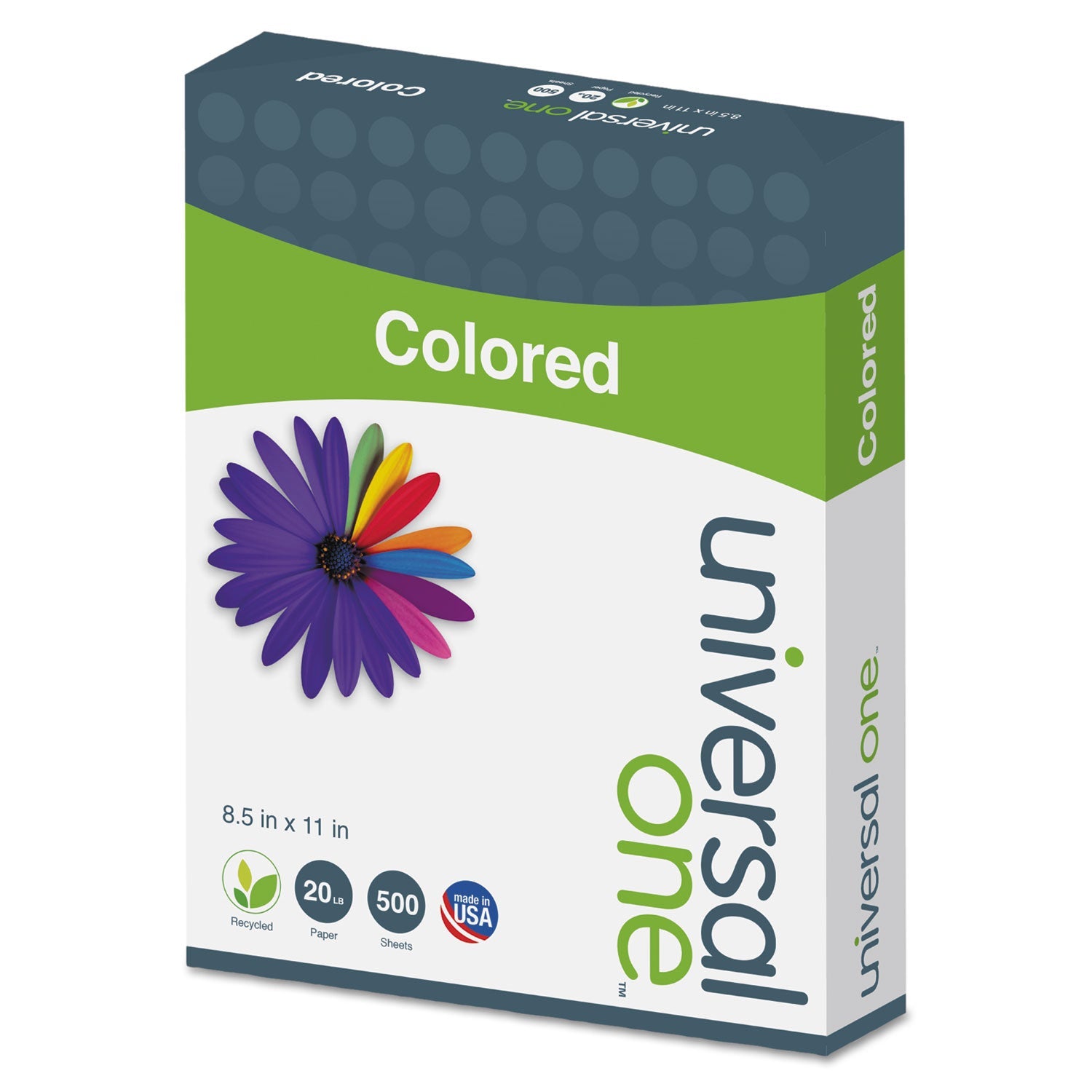 Universal Deluxe Colored Paper, 20 lb Bond Weight, 8.5 x 11, Canary, 500/Ream