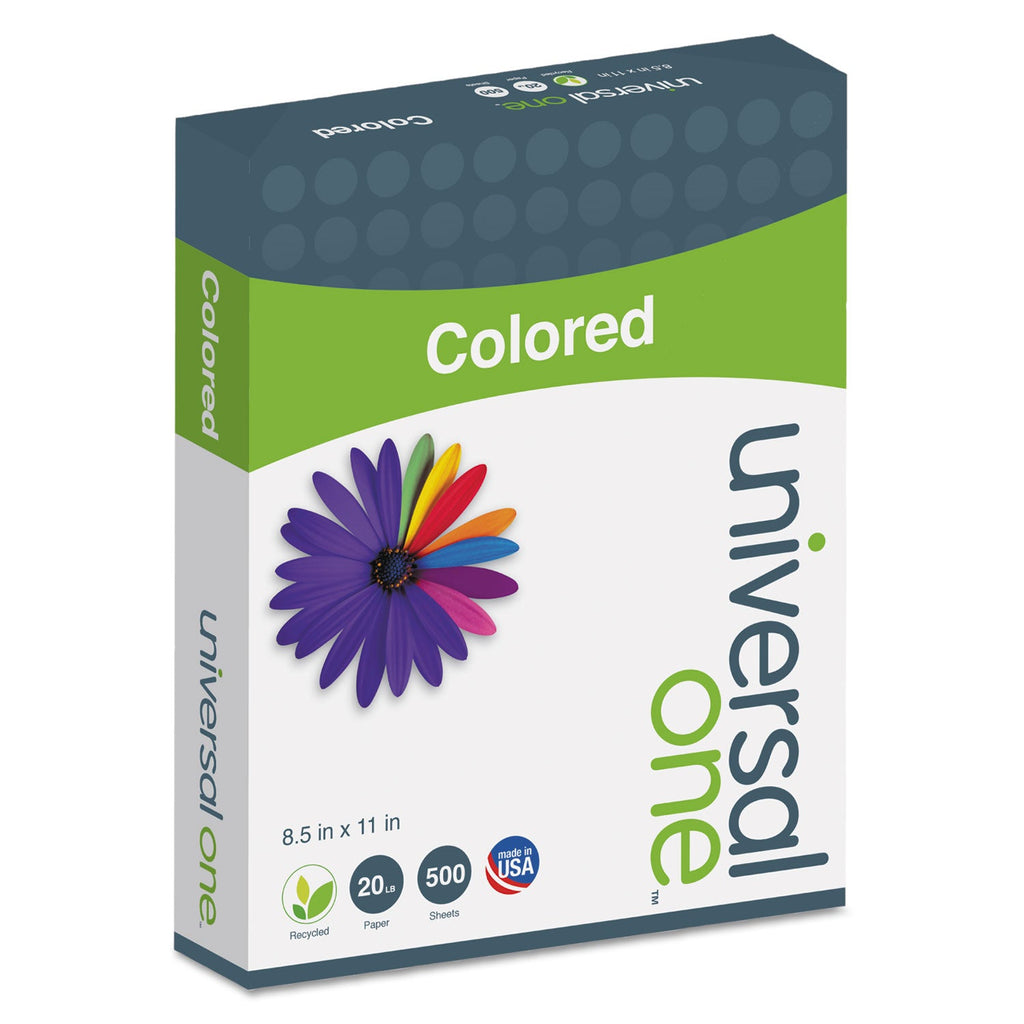Universal Deluxe Colored Paper, 20 lb Bond Weight, 8.5 x 11, Goldenrod, 500/Ream