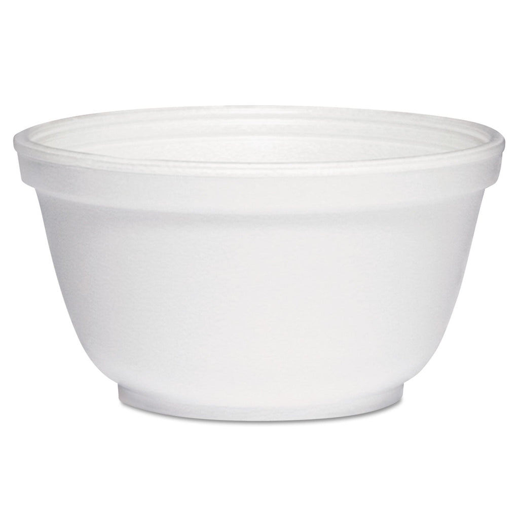 Dart Foam Bowls, 10 oz, White, 50/Pack, 20 Packs/Carton