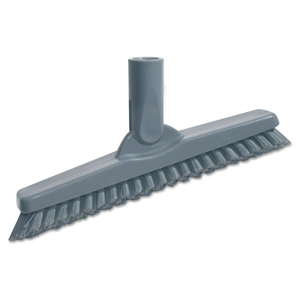 Unger SmartColor Swivel Corner Brush, Black Polypropylene Bristles, 8.83" Brush, Gray Plastic Handle
