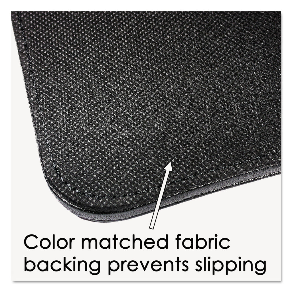 Artistic Sagamore Desk Pad, with Decorative Stitching, 24 x 19, Black