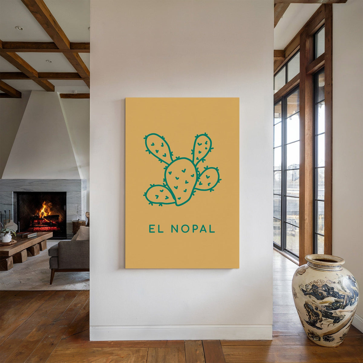 El Nopal Cactus Print – Minimalist Western Wall Art