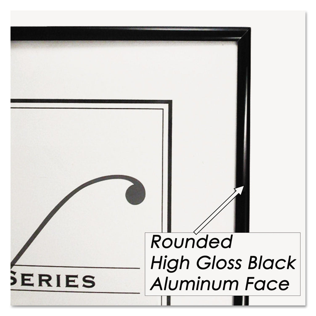 NuDell Metal Poster Frame, Plastic Face, 18 x 24, Black