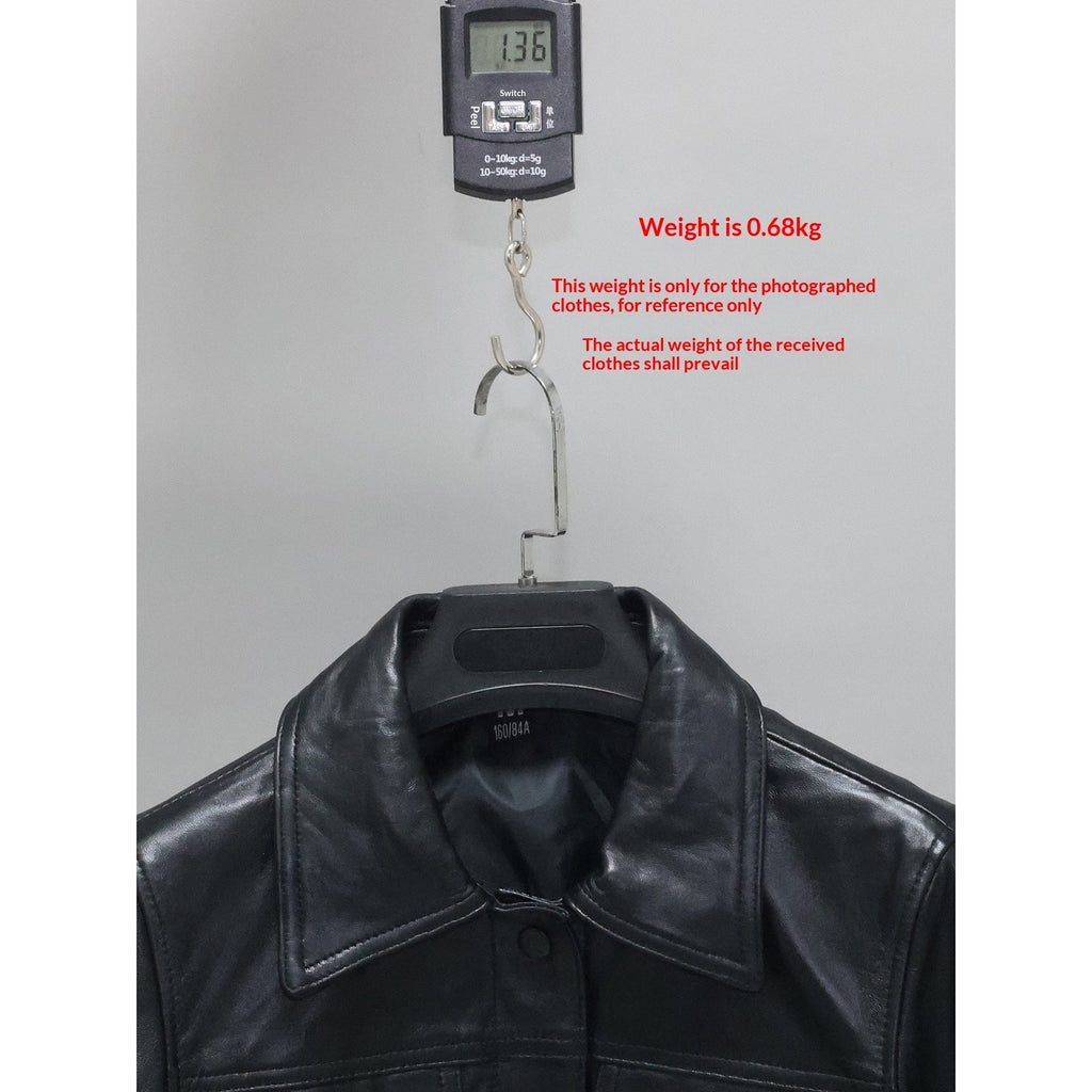 Womens Slim-fit Short Full-Grain Sheepskin Leather Jacket