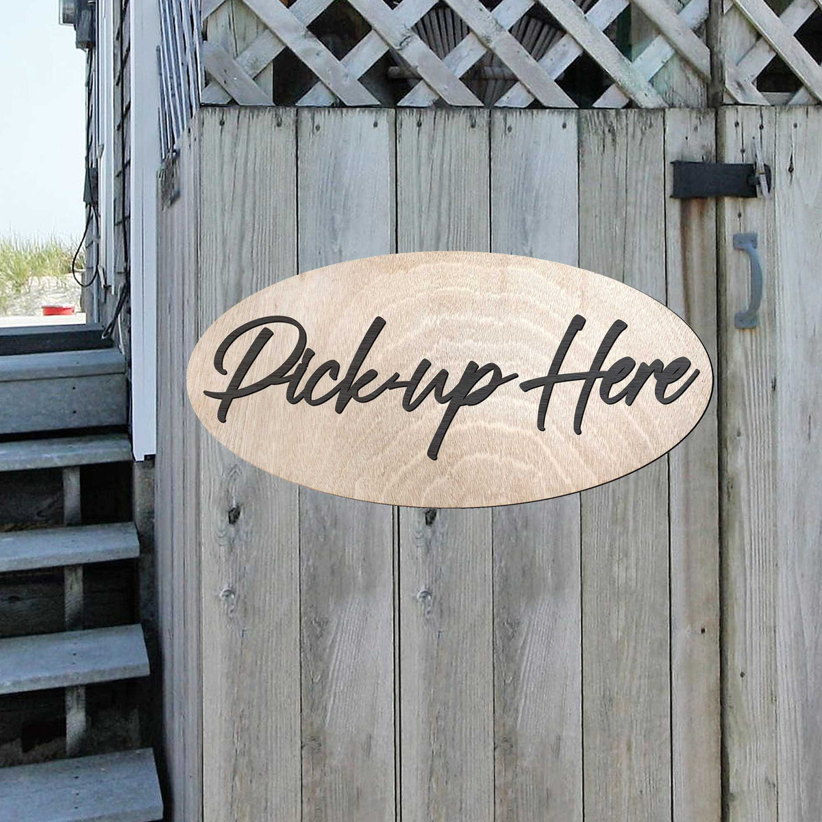 Pick-up Here sign, Business sign, Restaurant sign, Made in the USA sign, Made from wood - 320328